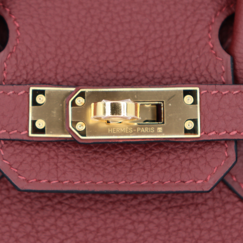 Hermès 25cm Birkin Rouge H Togo Leather Gold Hardware