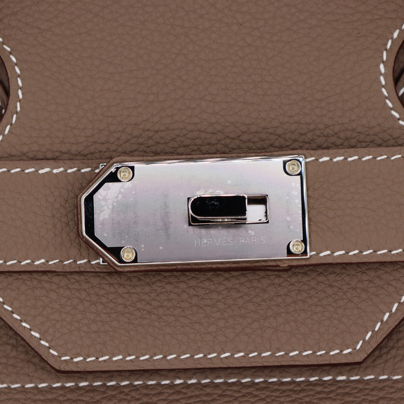 Hermès 50cm HAC Etoupe Togo Leather Palladium Hardware