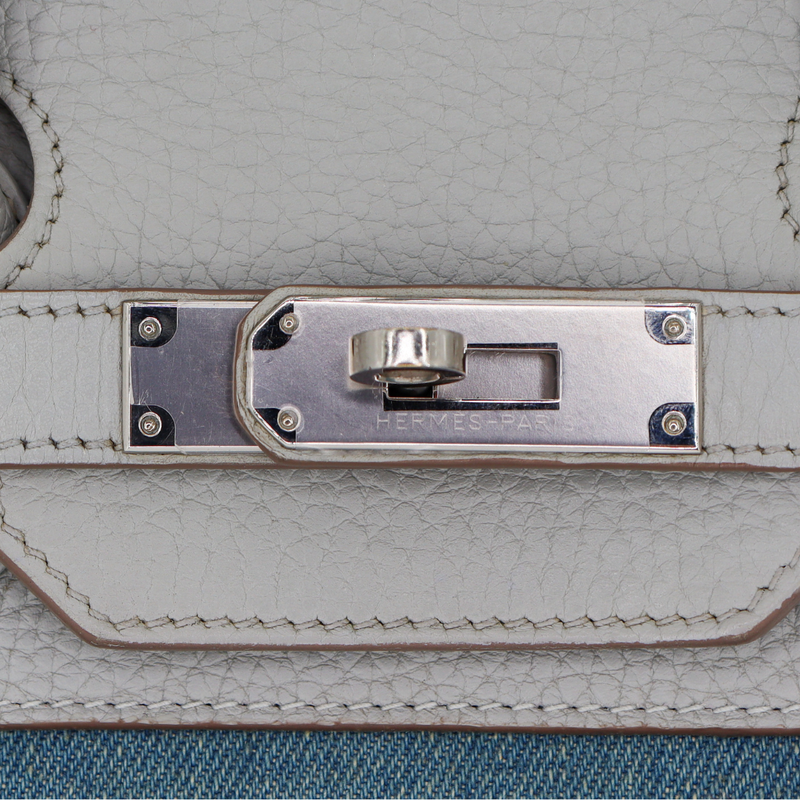 Hermès 35cm Birkin Gris Denim/Togo Leather Palladium Hardware