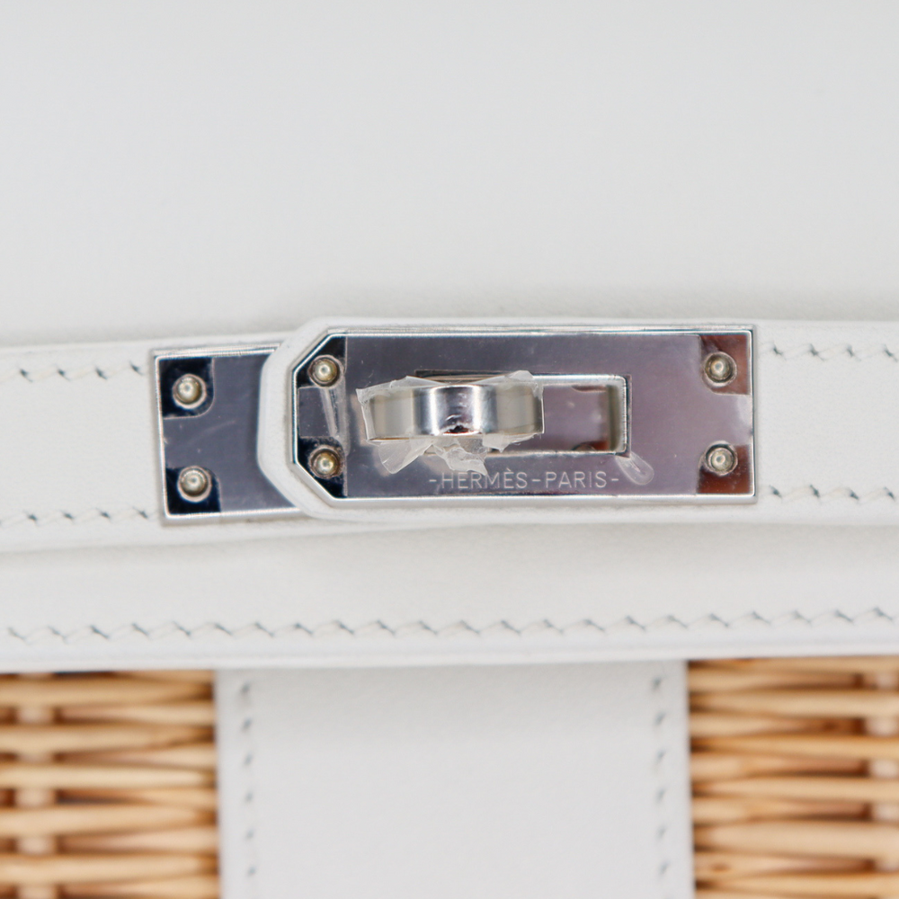 Hermès Kelly Mini Picnic White Swift Leather Palladium Hardware Hermès Kelly Mini Picnic White Swift Leather Palladium Hardware