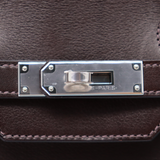 Hermès 35cm Birkin Sellier Anate Fringe Ebene Evergrain Leather Palladium Hardware