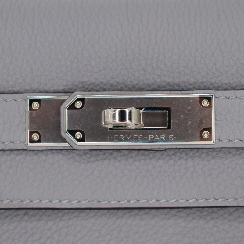 Hermès 28cm Kelly Retourne Anemone Togo Leather Palladium Hardware Hermès 28cm Kelly Retourne Anemone Togo Leather Palladium Hardware
