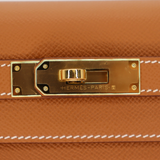 Hermès 28cm Kelly Sellier Gold Epsom Leather Gold Hardware