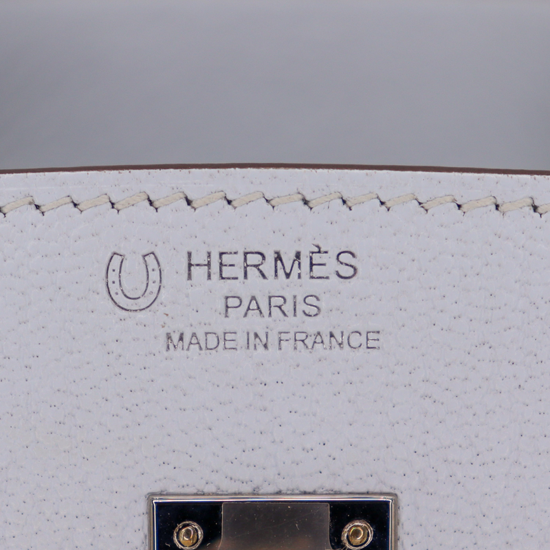 Hermès 25cm Birkin HSS Bleu Brume Chèvre Leather Palladium Hardware