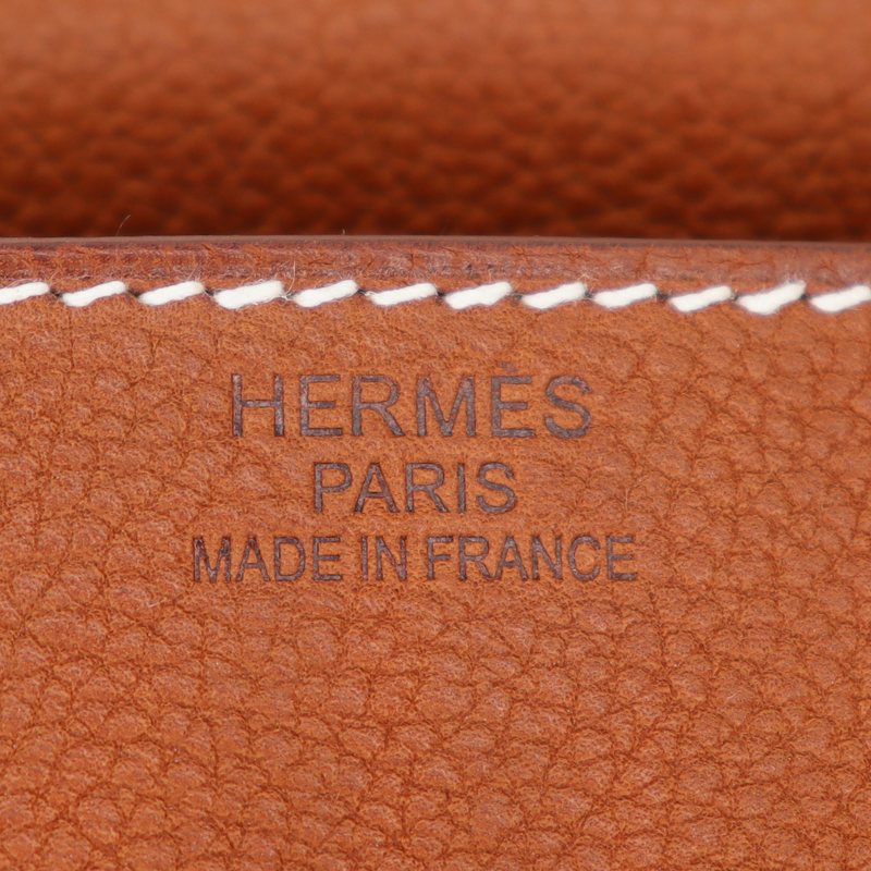 Hermès 42cm Kelly Maxi Fauve Barenia Leather Palladium Hardware
