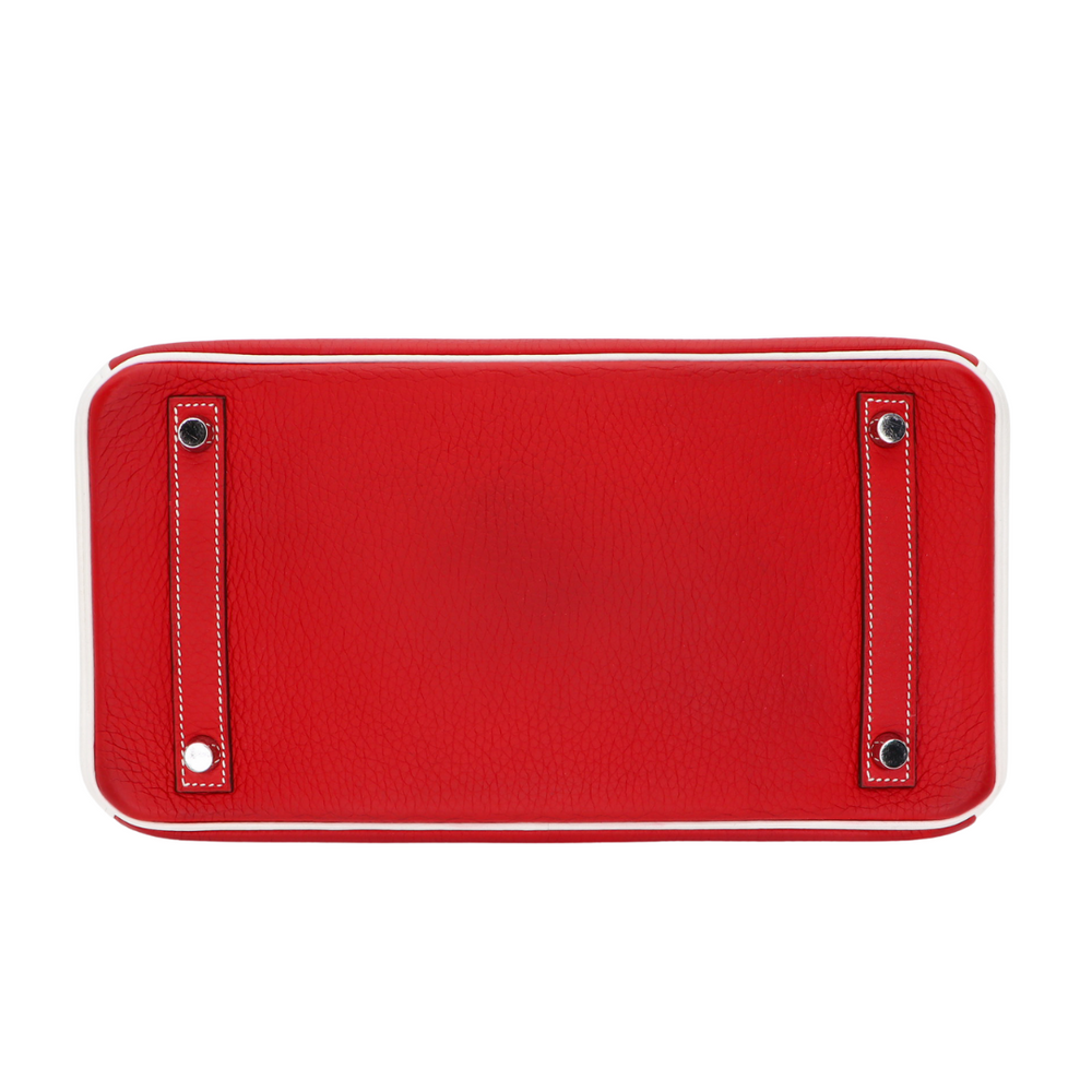 281 HERMES エルメス RYTHME(RED ) 白地 赤ライン Hermes-Kelly-28-Sellier-Tri-
