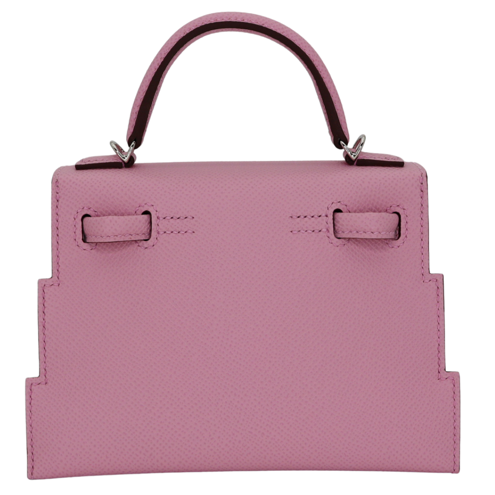 Hermès Kelly Doll Picto Mauve Sylvestre Epsom Leather Palladium