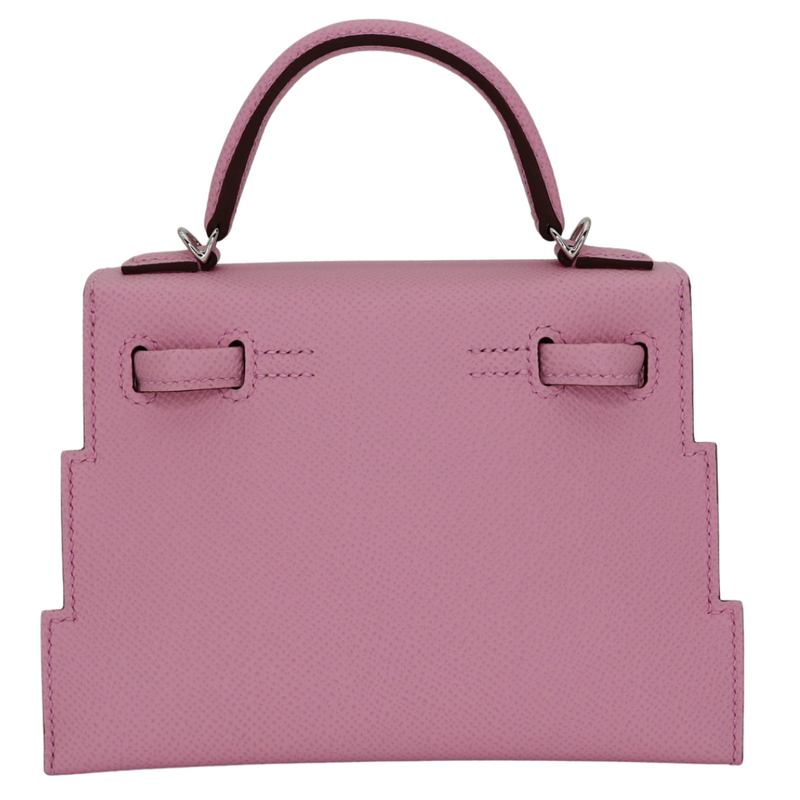 Hermès Kelly Doll Picto Mauve Sylvestre Epsom Leather Palladium Hardware