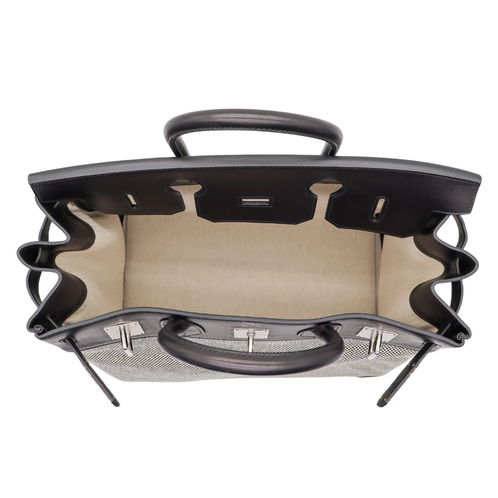 Hermès 40cm HAC Black Toile/Swift Leather Palladium Hardware Hermès 40cm HAC Black Toile/Swift Leather Palladium Hardware