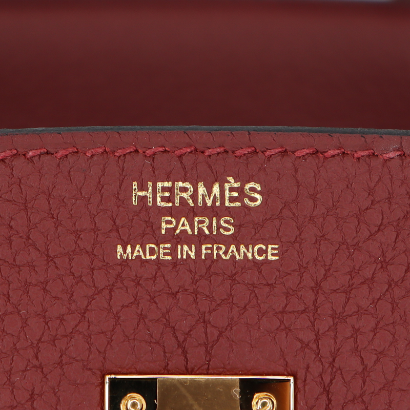 Hermès 25cm Birkin Rouge H Togo Leather Gold Hardware