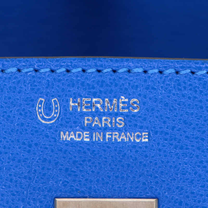 Hermès 25cm Birkin HSS Bleu Hydra/Bleu Paon Chevre Brushed Palladium Hardware