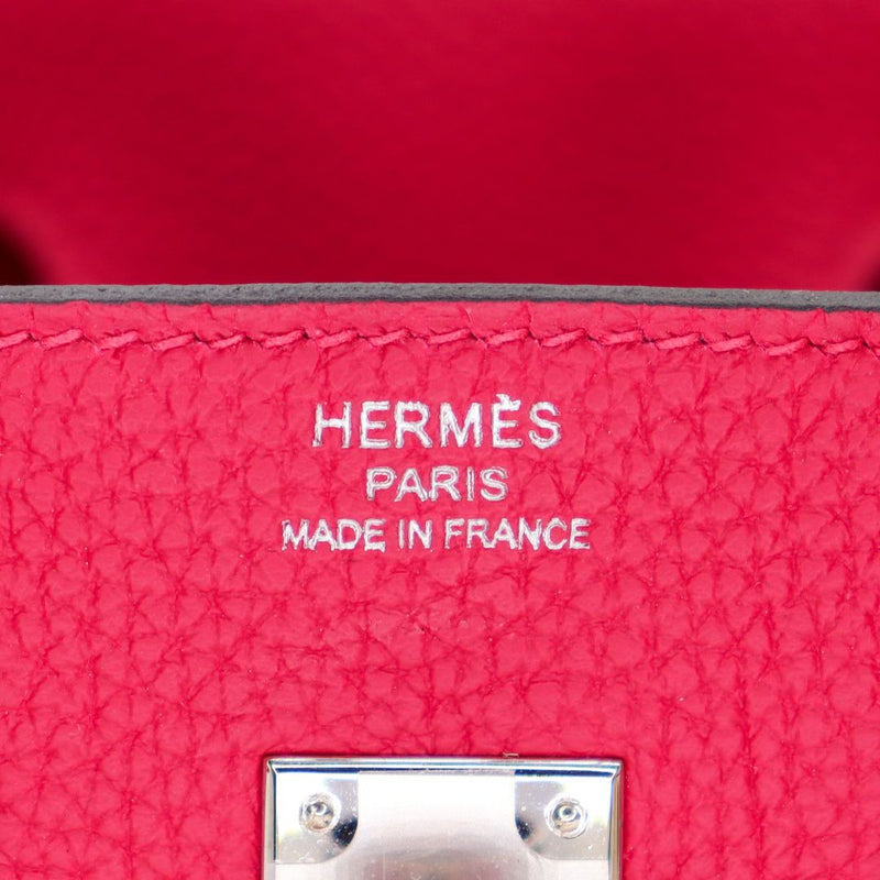 Hermès 25cm Birkin Rose Mexico Togo Leather Palladium Hardware