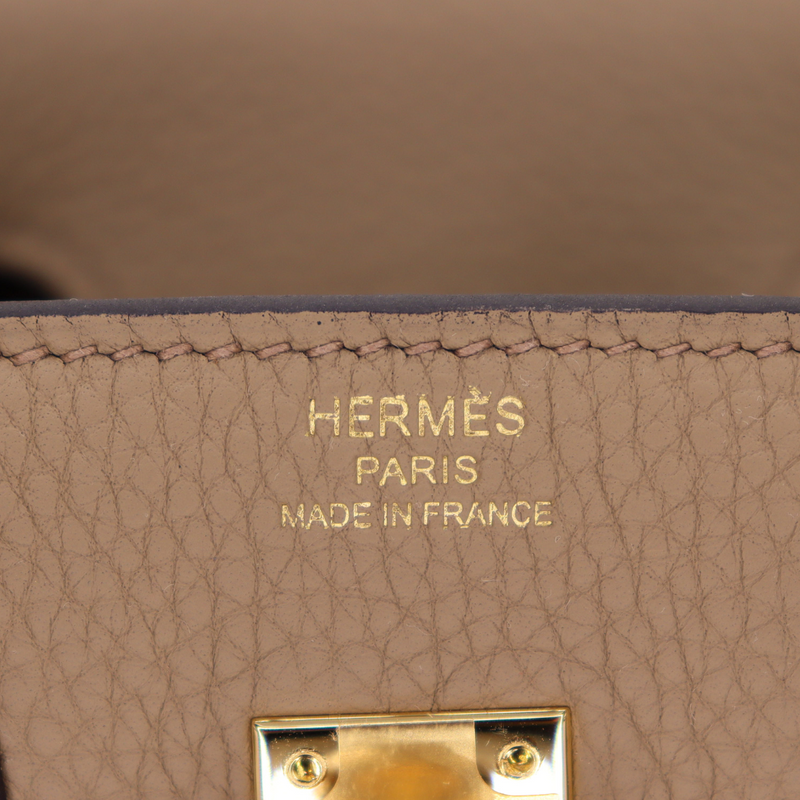 Hermès 25cm Birkin Beige Marfa Togo Leather Gold Hardware