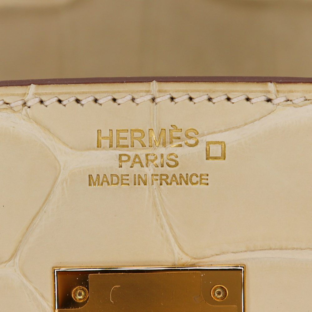 Hermès 30cm Birkin Vanille Matte Alligator Gold Hardware – Privé