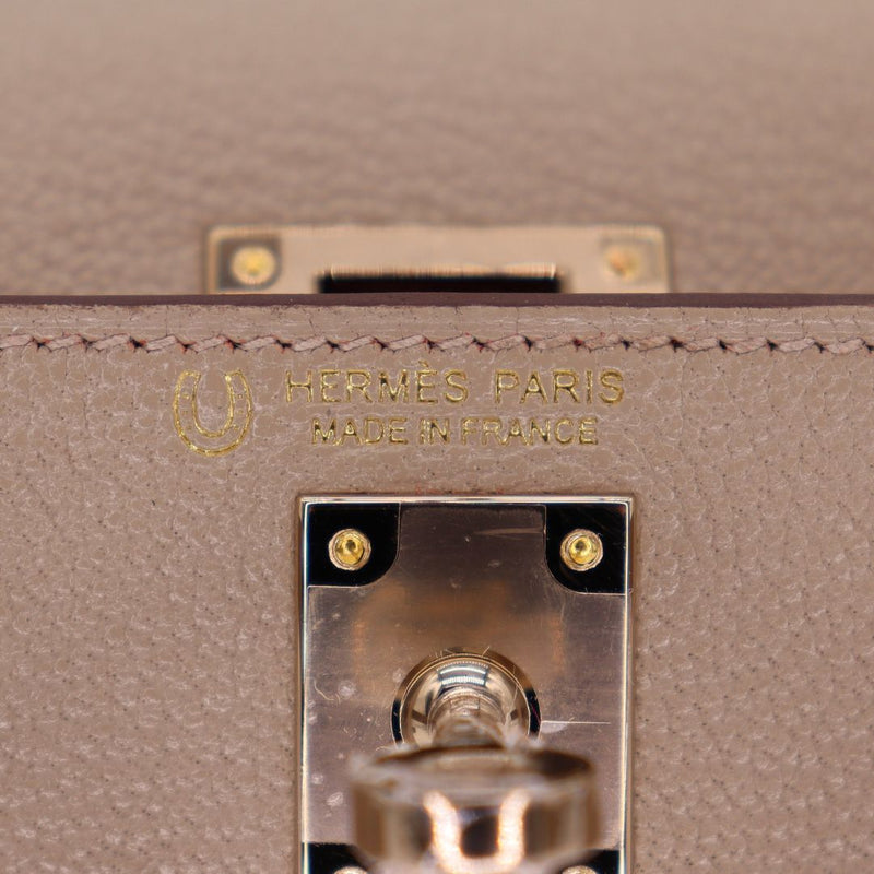 Hermès Kelly II Sellier Mini HSS Gris Tourterelle Chèvre Leather Permabrass Hardware