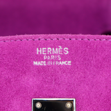 Hermès 25cm Birkin Doblis Ultraviolet Suede Palladium Hardware