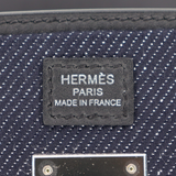 Hermès 29cm Birkin Shoulder Denim/Black Swift Leather Palladium Hardware