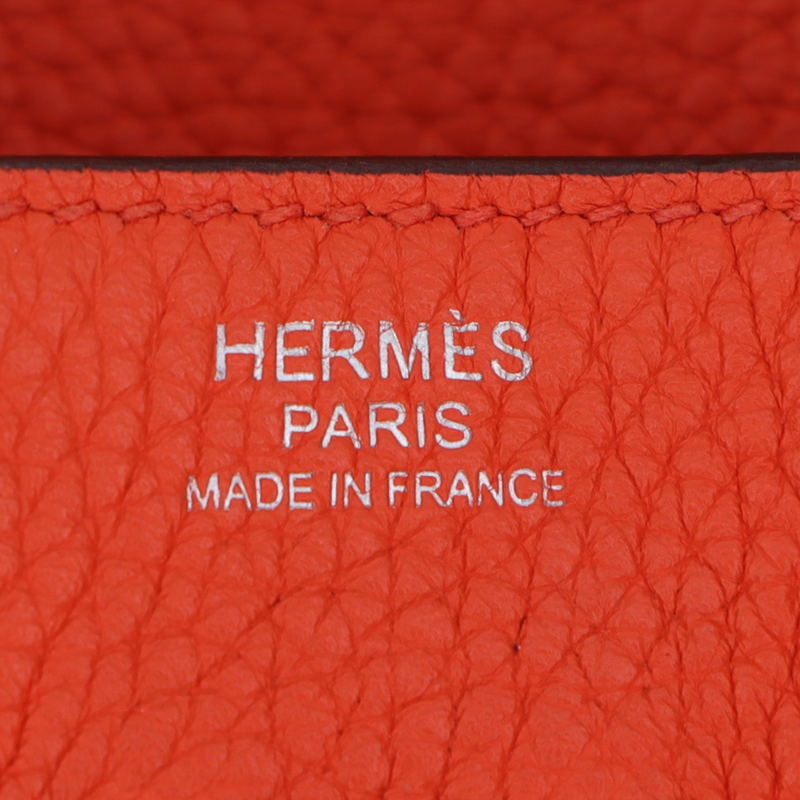 Hermès 30cm Birkin Verso Orange Poppy Clemence Leather Palladium Hardware