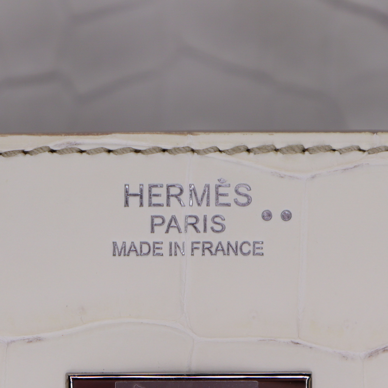 Hermès 30cm Birkin Blanc Himalaya Matte Niloticus Crocodile Palladium Hardware