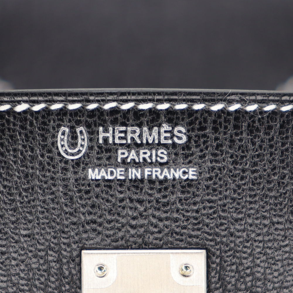 Hermès 25cm Birkin HSS Black Chèvre Leather with Brushed Palladium