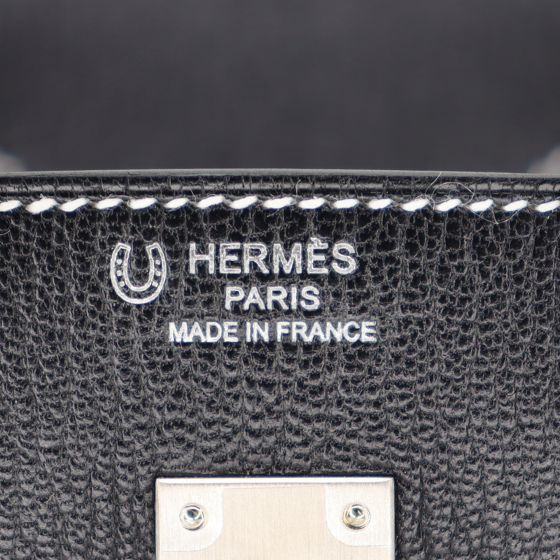 Hermès 25cm Birkin HSS Black Chèvre Leather with Brushed Palladium