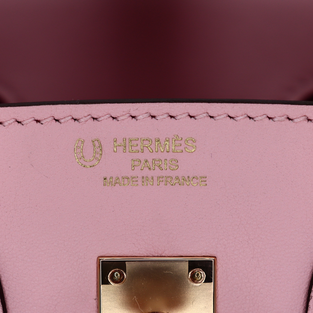 HERMES ピンク レザー手袋　サイズS Hermès 25cm Birkin HSS Rose Sakura Swift Leather Rose Gold