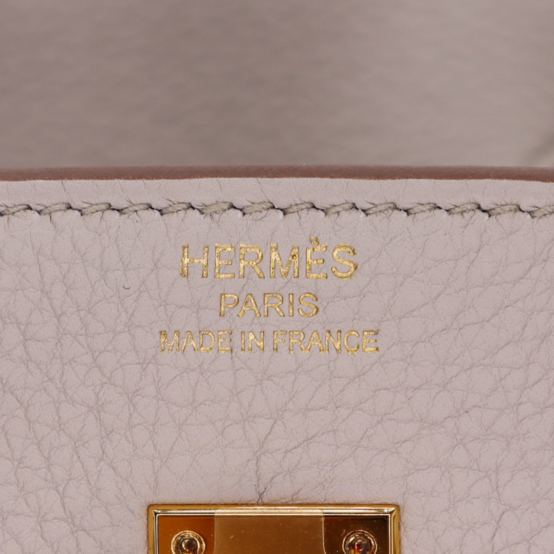 Hermès 25cm Birkin Beton Togo Leather Gold Hardware