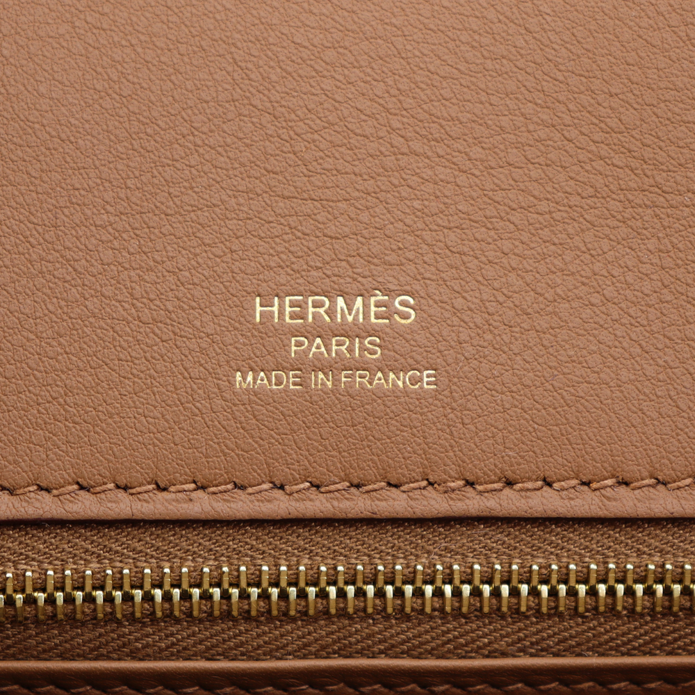 Hermès 25m Birkin Grizzly Gold/Alezan Suede/Swift Leather Gold