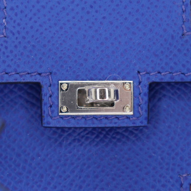 Hermès Kelly Doll Picto Bleu Royale Epsom Leather Palladium Hardware