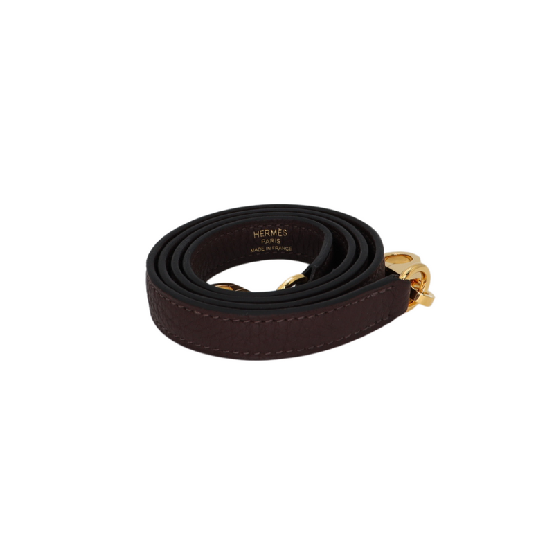 Hermès 28cm Kelly Retourne Chocolate Togo Leather Gold Hardware