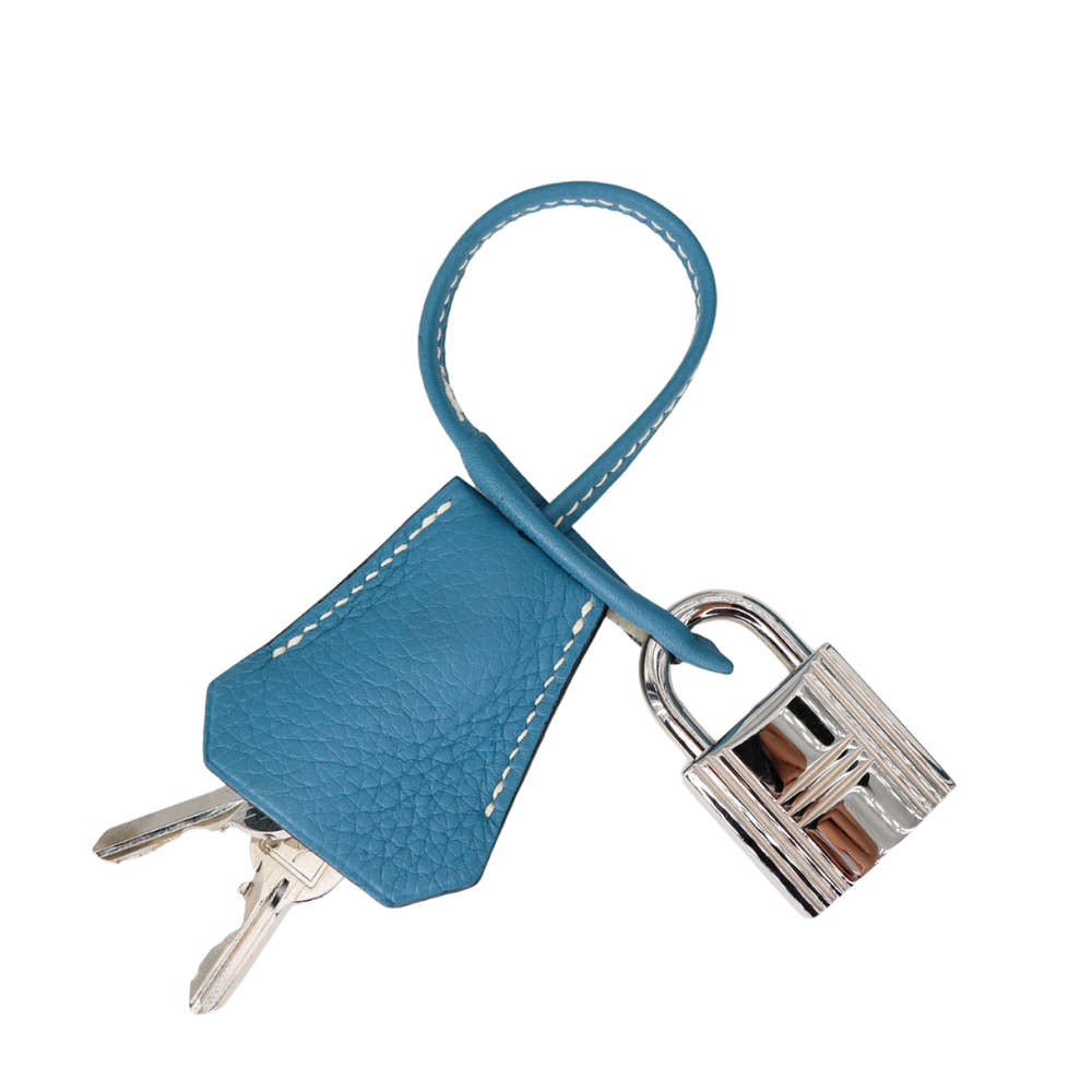 Hermès 42cm Birkin Shoulder JPG Bleu Jean Clemence Leather