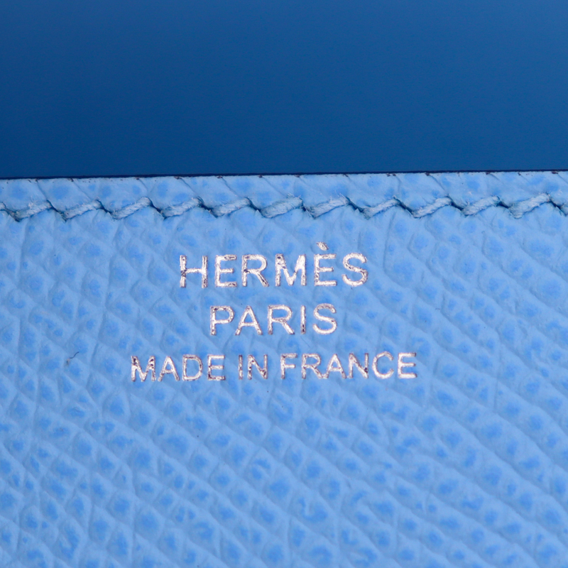 Hermès Kelly Doll Picto Celeste Epsom Leather Palladium Hardware