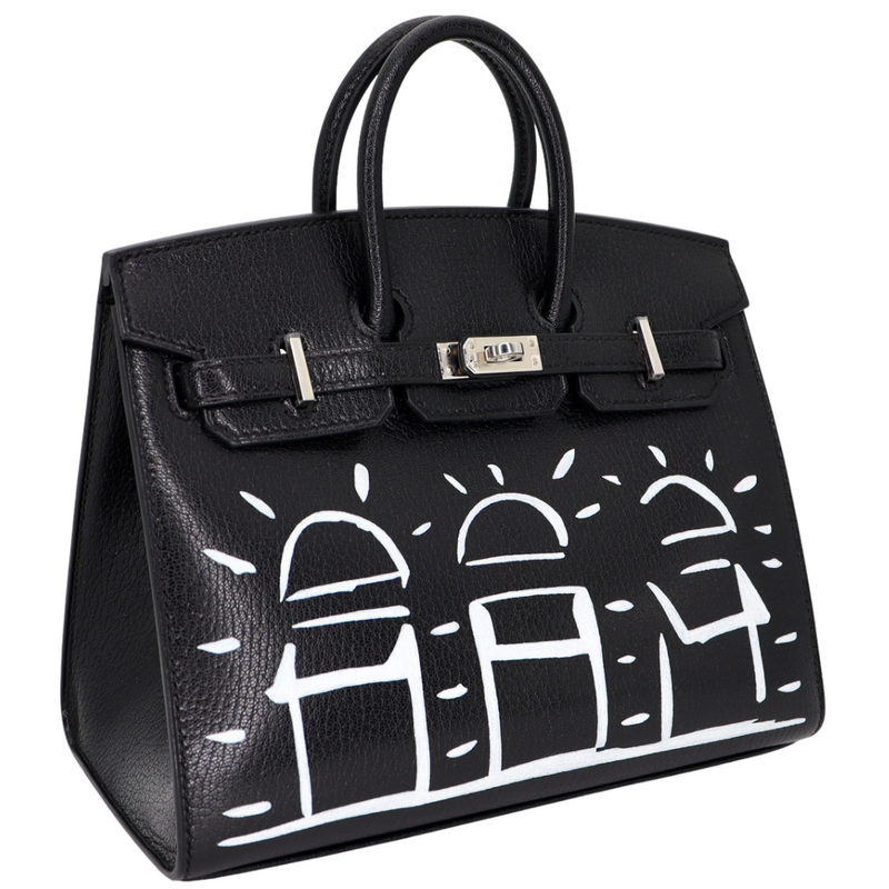 Hermès 20cm Birkin Sellier Disco Chèvre Leather Palladium Hardware