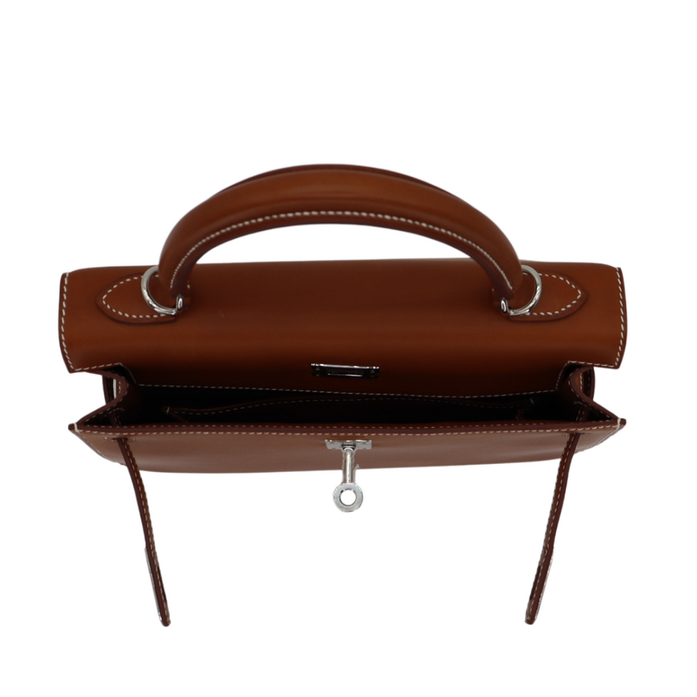 Hermès 25cm Kelly Sellier Ombre Lizard Palladium Hardware