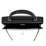 Hermès 25cm Kelly Sellier Black Chèvre Leather Palladium Hardware