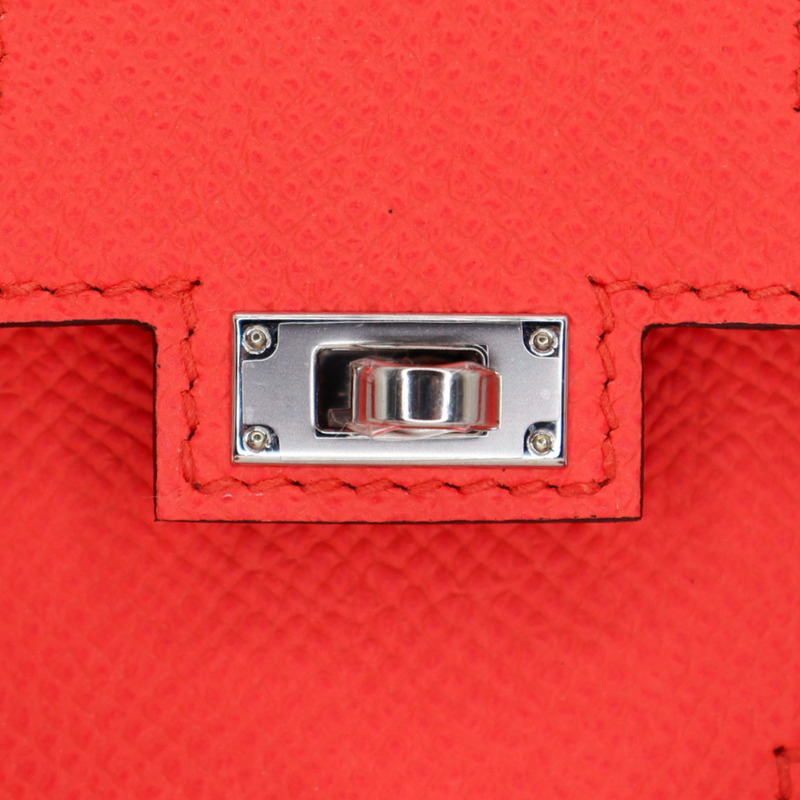 Hermès Kelly Doll Picto Rose Mexico Epsom Leather Palladium Hardware