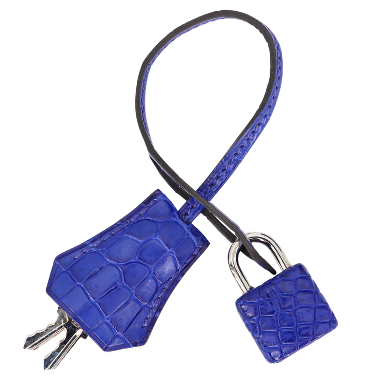 Hermès 30cm Birkin Bleu Electrique Matte Niloticus Crocodile