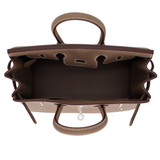 Hermès 25cm Birkin Etoupe Togo Leather Brushed Palladium Hardware