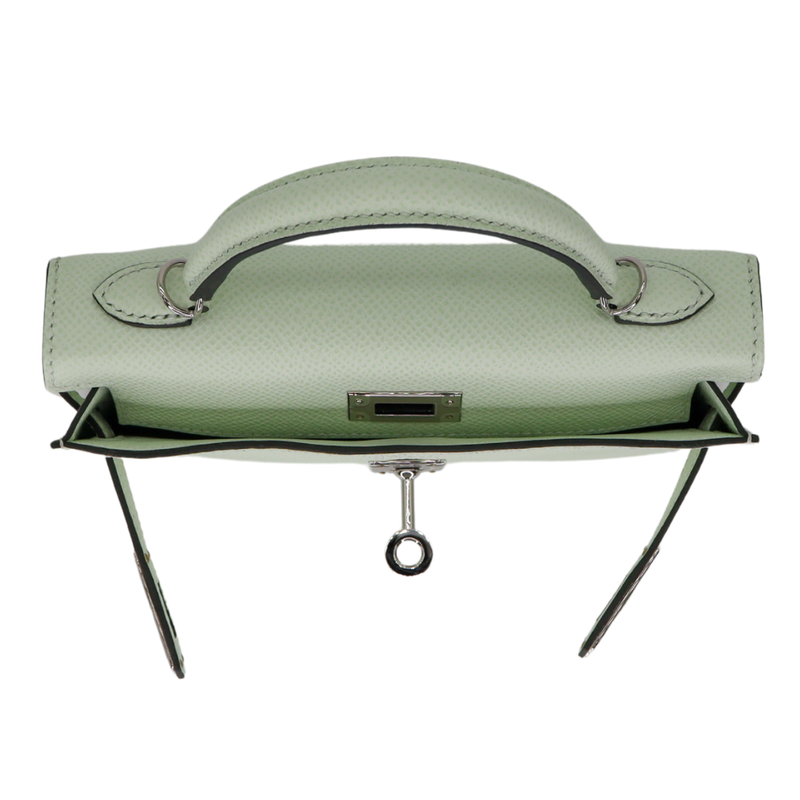 Hermès Kelly II Sellier Mini Vert Fizz Epsom Palladium Hardware