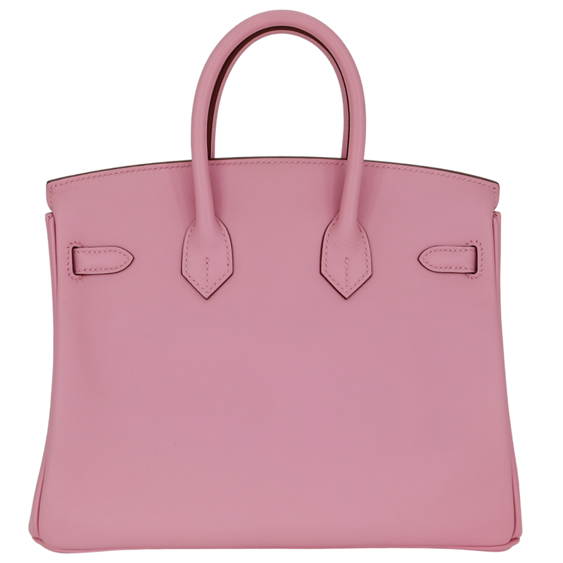 Hermès 25cm Birkin Mauve Sylvestre Swift Leather Palladium Hardware