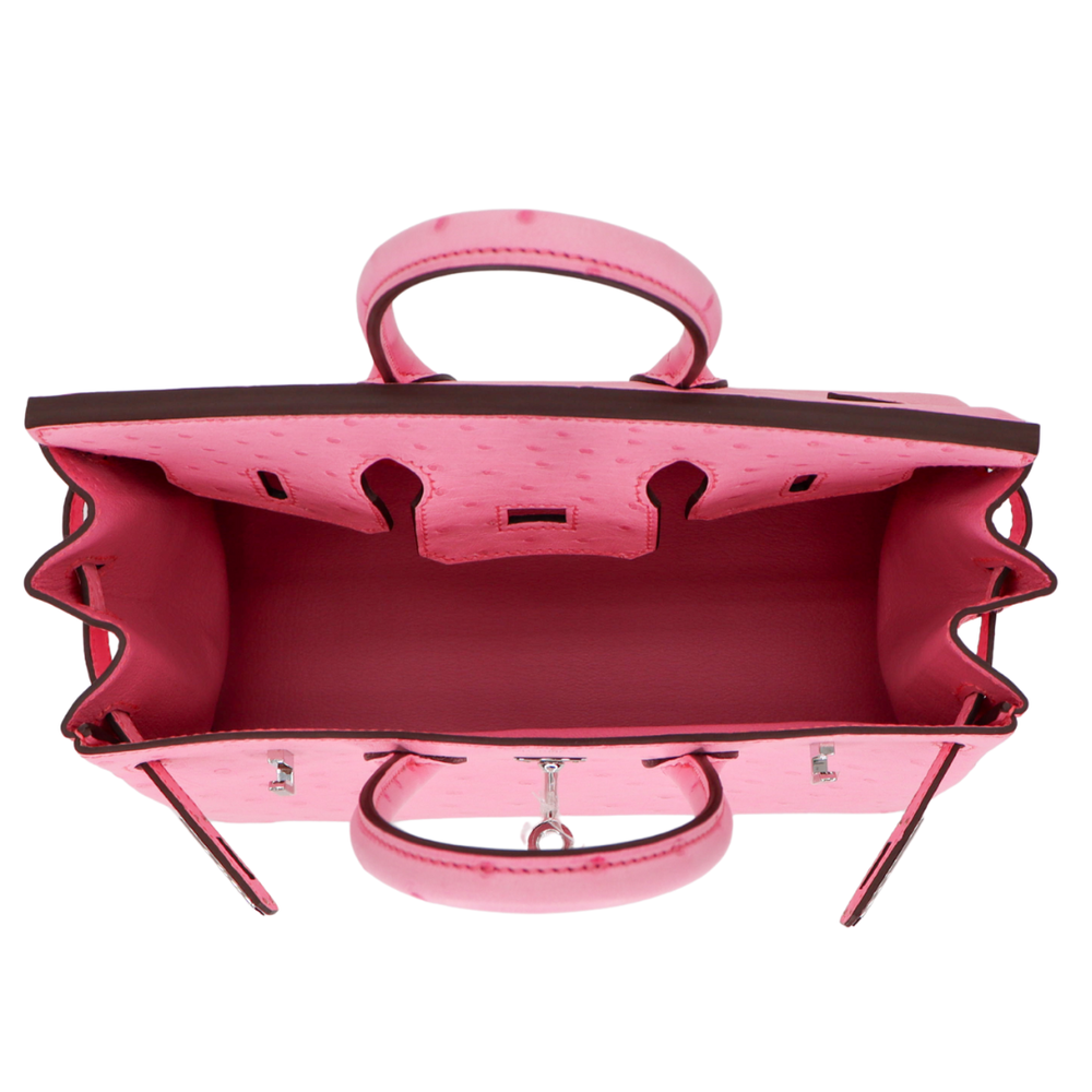 Hermès 25cm Birkin Mykonos Ostrich Palladium Hardware exclusive at