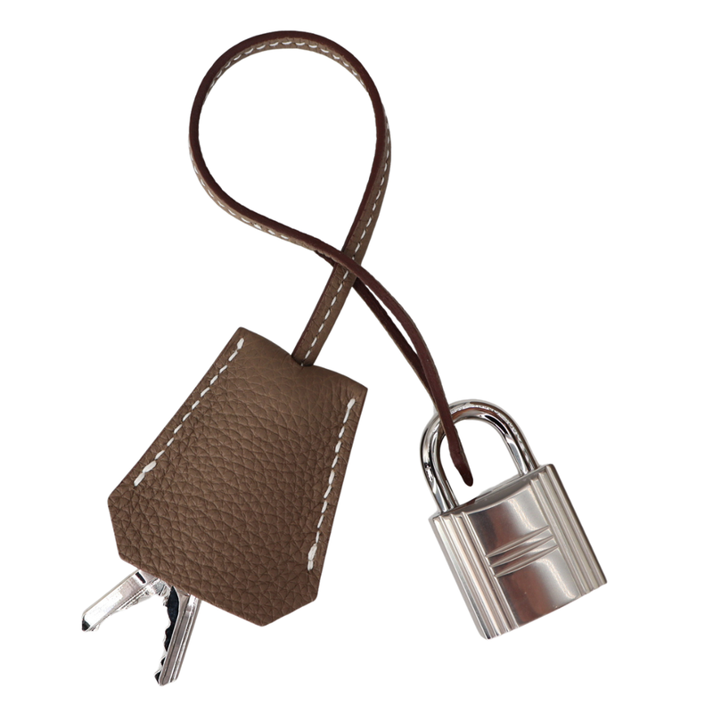 Hermès 50cm HAC Etoupe Togo Leather Palladium Hardware