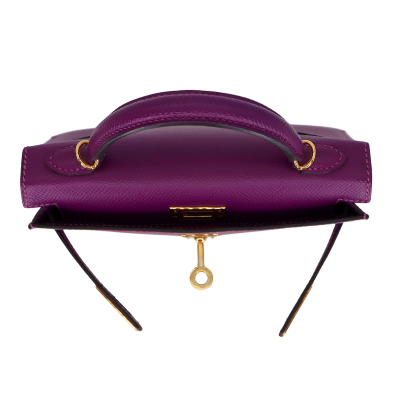 Hermès Kelly II Sellier Mini Anemone Epsom Leather Gold Hardware
