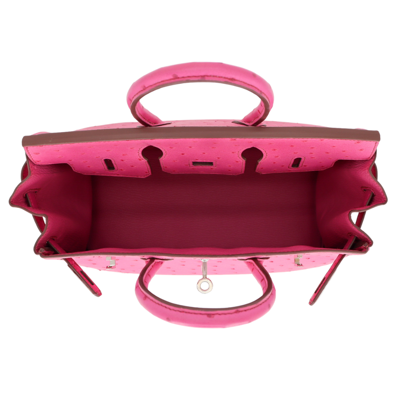 Hermès 25cm Birkin Fuchsia Ostrich Palladium Hardware – Privé Porter