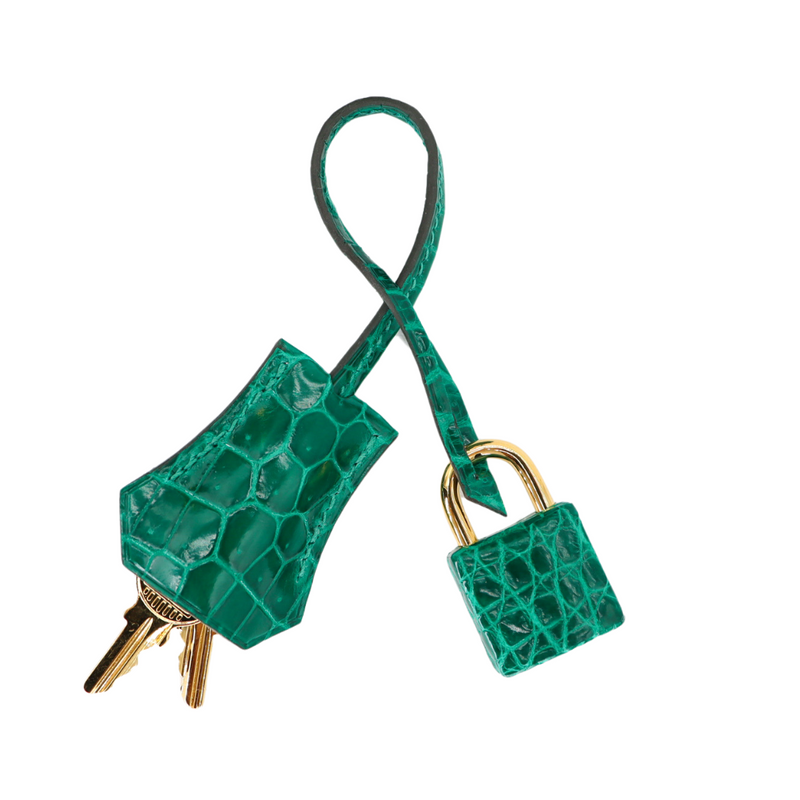 Hermès 25cm Birkin Emerald Shiny Niloticus Crocodile Gold Hardware Hermès 25cm Birkin Emerald Shiny Niloticus Crocodile Gold Hardware