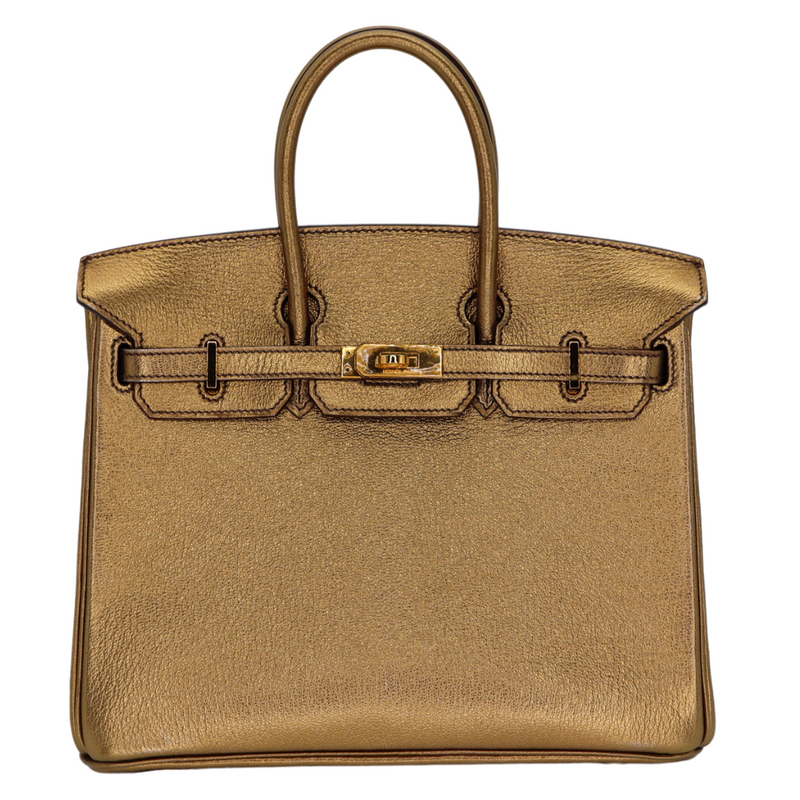 Hermès 25cm Birkin Bronze Metallic Gold Hardware – Privé Porter Hermès 25cm Birkin Bronze Metallic Gold Hardware – Privé Porter