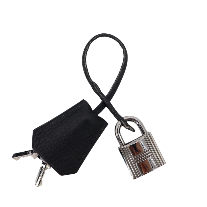 Hermès 42cm Birkin Shoulder JPG Black Clemence Leather Palladium