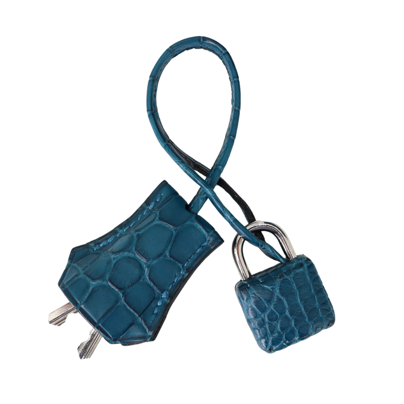 Hermès 25cm Birkin Bleu Cobalt Matte Alligator Palladium Hardware
