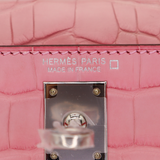 Hermès Mini Kelly II Bubblegum Matte Alligator Palladium Hardware