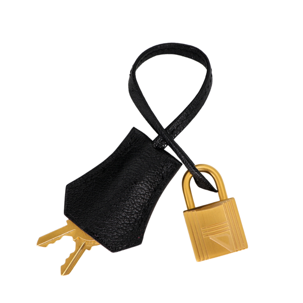 Hermès 25cm Birkin HSS Black/ Rouge Chèvre Leather Brushed Gold